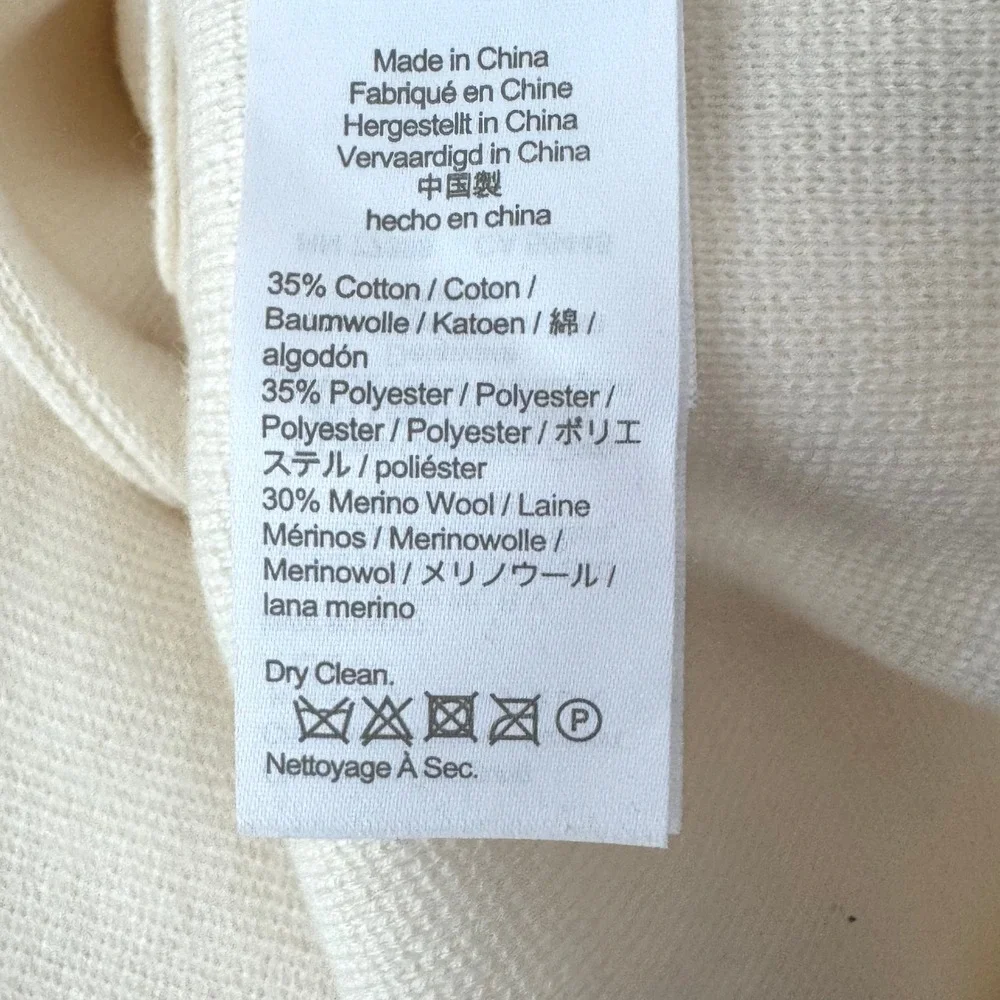 J. Crew Sweater Jacket‎ Cream One Button Womens Size Small